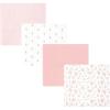 image:imageHudson Baby Unisex Baby Cotton Polyester Flannel Receiving Blankets 4PackTiny Rose