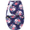 image:imageHudson Baby Unisex Baby Plush Faux Fur Swaddle WrapNavy Bold Floral
