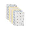 image:imageLittle Treasure Hudson Baby Cotton Poly Flannel Receiving Blankets Multipack Pink Cuteasaurus 30x30 inchesYellow Daisy Bee