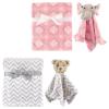 image:imagePlush Blanket 2Pack with Security Blanket 2PackUnisex BearGirl Elephant