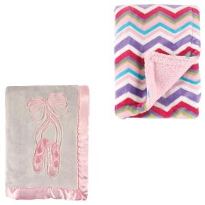 image:image2Pack Plush BlanketBalletPink Chevron