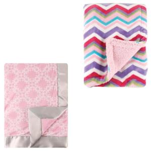 image:image2Pack Plush BlanketDamaskPink Chevron