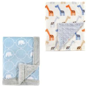 image:image2Pack Plush BlanketElephantBlue Giraffe
