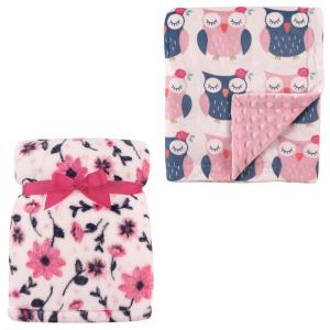image:image2Pack Plush BlanketModern FloralOwls