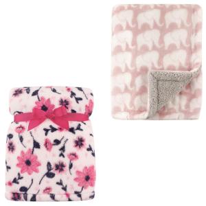 image:image2Pack Plush BlanketModern FloralPink Elephant