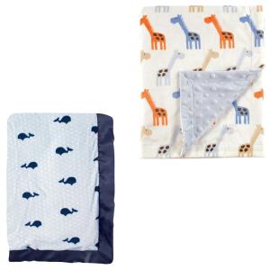 image:image2Pack Plush BlanketNavy WhaleBlue Giraffe
