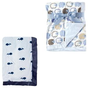 image:image2Pack Plush BlanketNavy WhaleBlue Sheep