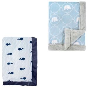 image:image2Pack Plush BlanketNavy WhaleElephant