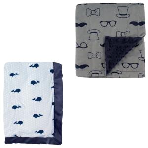 image:image2Pack Plush BlanketNavy WhaleGentleman