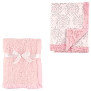 image:image2Pack Plush BlanketPinkFloral