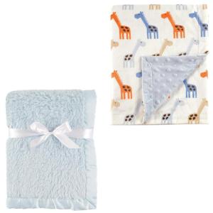 image:image2Pack Plush BlanketPowder BlueBlue Giraffe