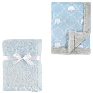 image:image2Pack Plush BlanketPowder BlueElephant