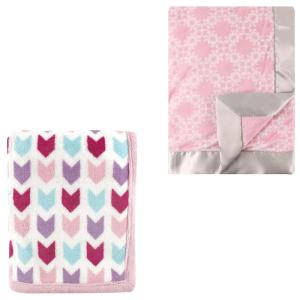 image:image2Pk Plush BlanketPink ArrowsDamask