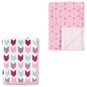 image:image2Pk Plush BlanketPink ArrowsMedallion