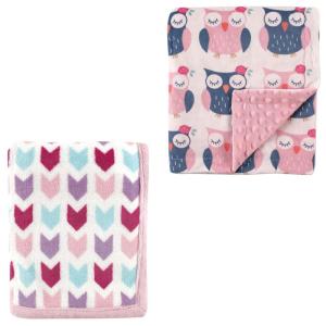 image:image2Pk Plush BlanketPink ArrowsOwls