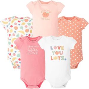 image:imageHudson Baby Infant Girls Cotton Bodysuits 5PackCutie Fruit