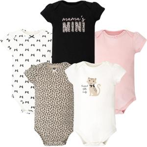 image:imageHudson Baby Infant Girls Cotton Bodysuits 5PackPurrfect
