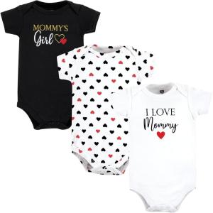image:imageHudson Baby Unisex Baby Cotton Bodysuits Girl Mommy Red Black Preemie