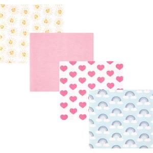 image:imageHudson Baby Unisex Baby Cotton Polyester Flannel Receiving BlanketsCloudy Rainbow