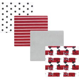 image:imageHudson Baby Unisex Baby Cotton Polyester Flannel Receiving BlanketsFire Truck