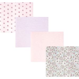 image:imageHudson Baby Unisex Baby Cotton Polyester Flannel Receiving BlanketsOutline Floral Soft Pink
