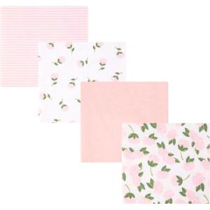 image:imageHudson Baby Unisex Baby Cotton Polyester Flannel Receiving BlanketsPink Peony