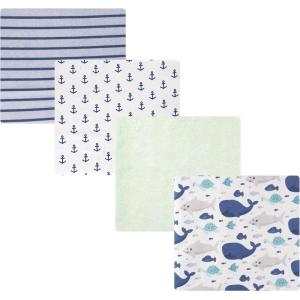 image:imageHudson Baby Unisex Baby Cotton Polyester Flannel Receiving BlanketsSea Friends