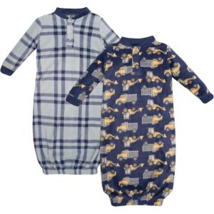 image:imageHudson Baby Unisex Baby Fleece GownsConstruction Trucks