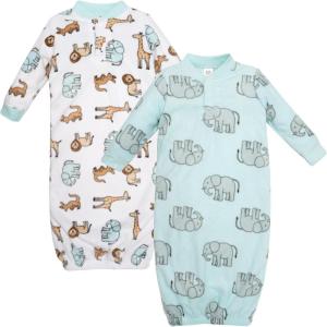 image:imageHudson Baby Unisex Baby Fleece GownsCute Safari