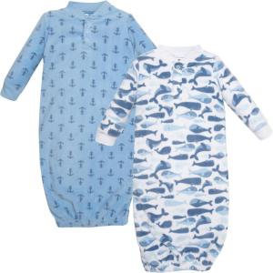 image:imageHudson Baby Unisex Baby Fleece GownsCute Whales