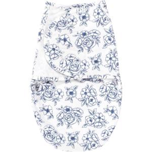 image:imageHudson Baby Unisex Baby Plush Faux Fur Swaddle WrapBlue Toile