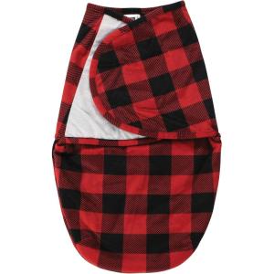 image:imageHudson Baby Unisex Baby Plush Faux Fur Swaddle WrapBuffalo Plaid