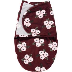 image:imageHudson Baby Unisex Baby Plush Faux Fur Swaddle WrapBurgundy Floral