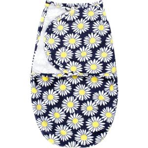 image:imageHudson Baby Unisex Baby Plush Faux Fur Swaddle WrapNavy Daisy