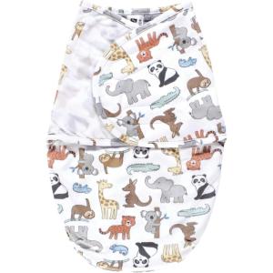 image:imageHudson Baby Unisex Baby Plush Faux Fur Swaddle WrapZoo Animals
