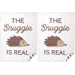 image:imageHudson Baby Unisex Baby Plush Mink Blanket Hedgehog One Size Pack of 2