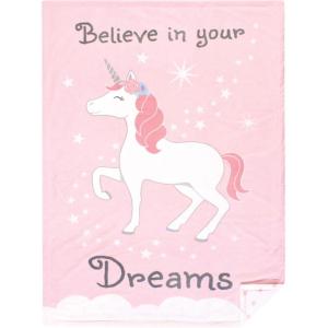 image:imageHudson Baby Unisex Baby Plush Mink Blanket Powder Blue One SizeUnicorn Dreams