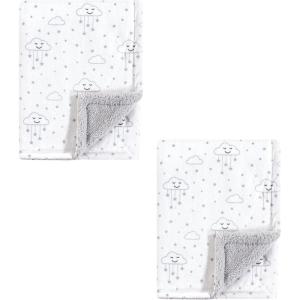 image:imageHudson Baby Unisex Baby Plush Mink and Sherpa Blanket Forest 2Piece One SizeGray Clouds 2piece