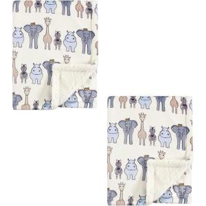 image:imageHudson Baby Unisex Baby Plush Mink and Sherpa Blanket Forest 2Piece One SizeRoyal Safari 2piece