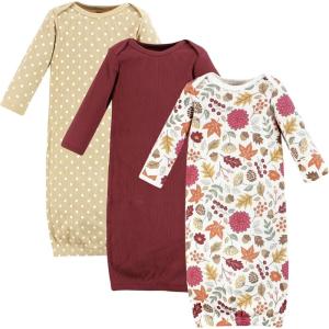 image:imageHudson Baby Unisex Baby Thermal Gown 3pkAcorn Botanical