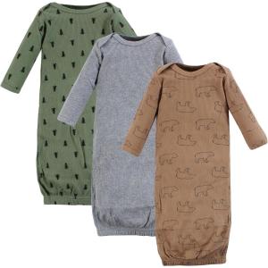 image:imageHudson Baby Unisex Baby Thermal Gown 3pkBear Tree