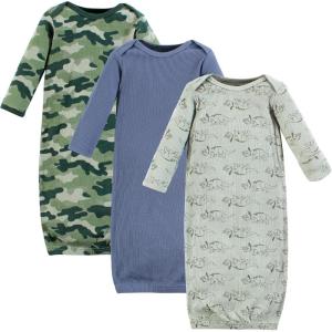 image:imageHudson Baby Unisex Baby Thermal Gown 3pkSage Dinosaur