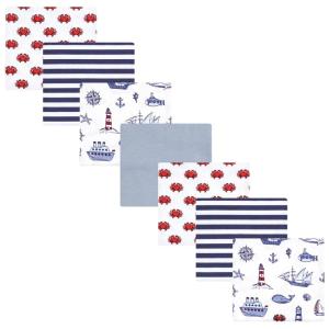 image:imageLittle Treasure Hudson Baby Cotton Poly Flannel Receiving Blankets Multipack Pink Cuteasaurus 30x30 inchesBlue Lighthouse