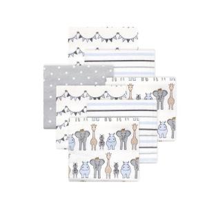 image:imageLittle Treasure Hudson Baby Cotton Poly Flannel Receiving Blankets Multipack Pink Cuteasaurus 30x30 inchesBlue Royal Safari