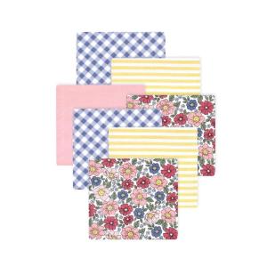 image:imageLittle Treasure Hudson Baby Cotton Poly Flannel Receiving Blankets Multipack Pink Cuteasaurus 30x30 inchesPink Blue Pretty Florals