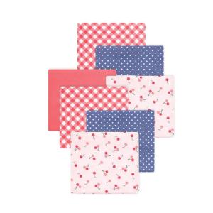image:imageLittle Treasure Hudson Baby Cotton Poly Flannel Receiving Blankets Multipack Pink Cuteasaurus 30x30 inchesPink Cherry Sweet