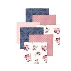 image:imageLittle Treasure Hudson Baby Cotton Poly Flannel Receiving Blankets Multipack Pink Cuteasaurus 30x30 inchesPink Dusty Rose Floral