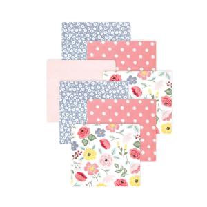 image:imageLittle Treasure Hudson Baby Cotton Poly Flannel Receiving Blankets Multipack Pink Cuteasaurus 30x30 inchesPink Modern Botanical