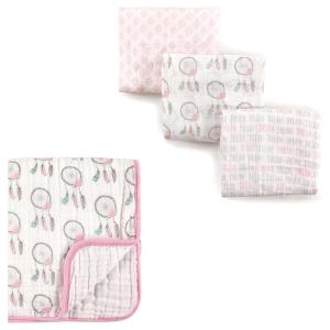 image:imageMuslin Swaddle Blanket 3Pack amp 4Layer Tranquility Muslin BlanketDream Catcher