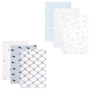 image:imageMuslin Swaddle Blanket 6PackBlue FeatherWhale